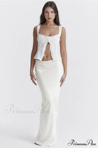 Juana White Stylish Broderie Anglaise Top image 7
