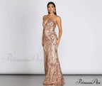 Julieanne Formal Stylish Sequin Scroll Dress image 3