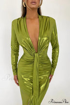 Juliette Metallic Stylish Tie Front Dress image 14