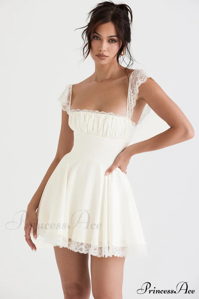 KAIA IVORY Stylish A-LINE MINI DRESS image 4