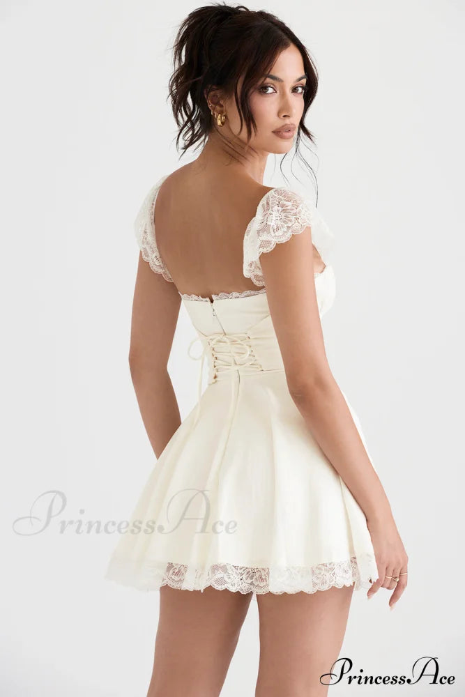 KAIA IVORY Stylish A-LINE MINI DRESS image 7