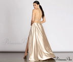Kaia Satin Stylish A-Line Dress image 2