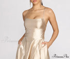 Kaia Satin Stylish A-Line Dress image 4