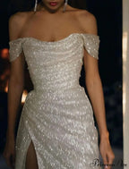 Kaliyah Formal High Charming Slit Lurex Dress image 3