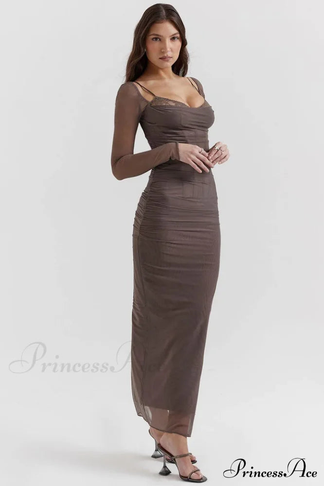 Katarina Black Stylish Maxi Dress image 13