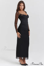 Katarina Black Stylish Maxi Dress image 3