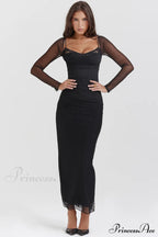 Katarina Black Stylish Maxi Dress image 2
