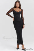 Katarina Black Stylish Maxi Dress image 1