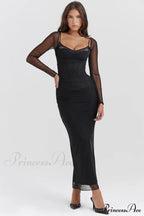 Katarina Black Stylish Maxi Dress image 1