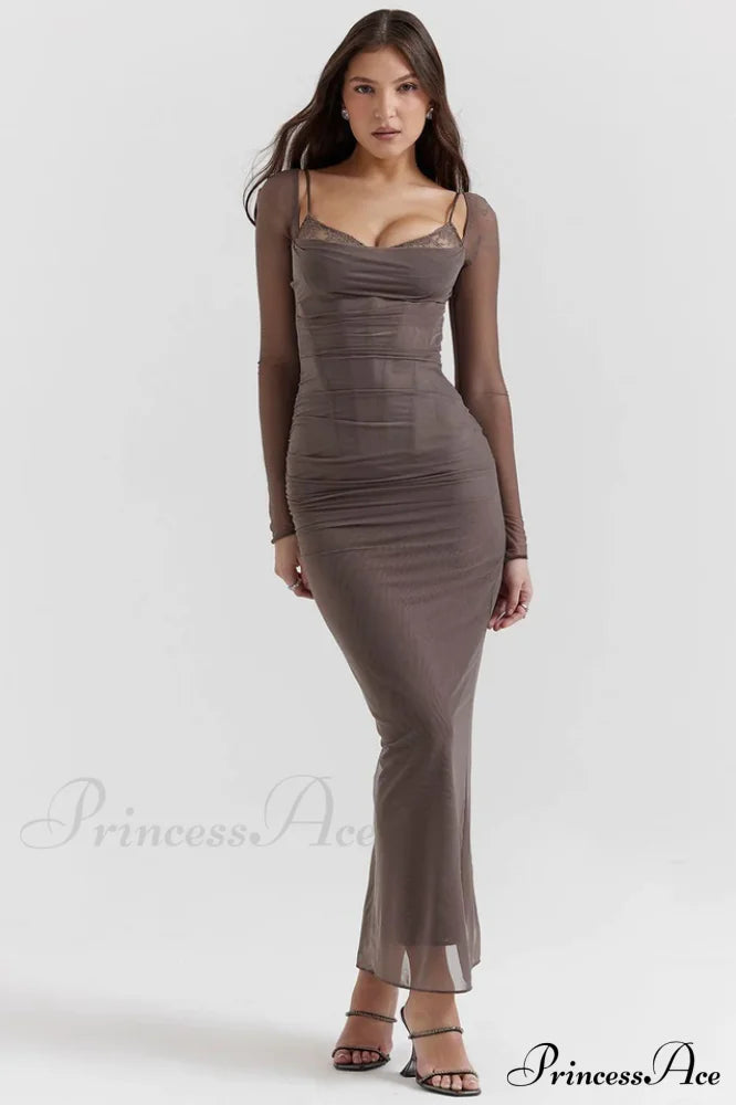 Katarina Black Stylish Maxi Dress image 10
