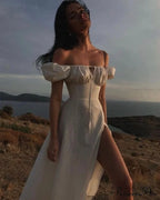 KATIE OFF Stylish SHOULDER MIDI DRESS image 1