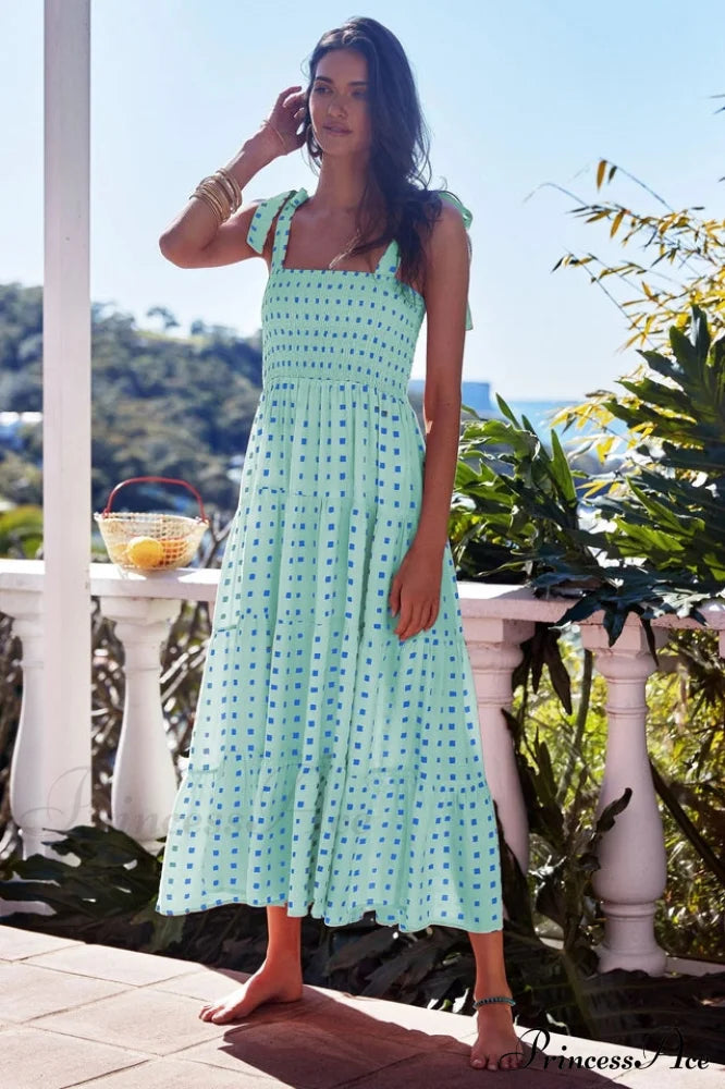 Katie Smocked Stylish Maxi Dress image 12