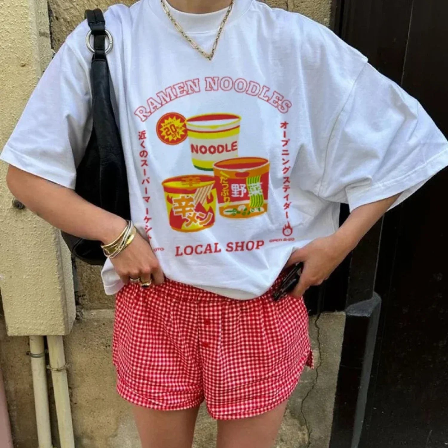 Kawaii Japanese Ramen Noodle T-shirt image 1