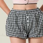 Kawaii Plaid Pumpkin Lounge Short image 7