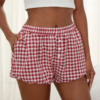 Kawaii Plaid Pumpkin Lounge Short image 8