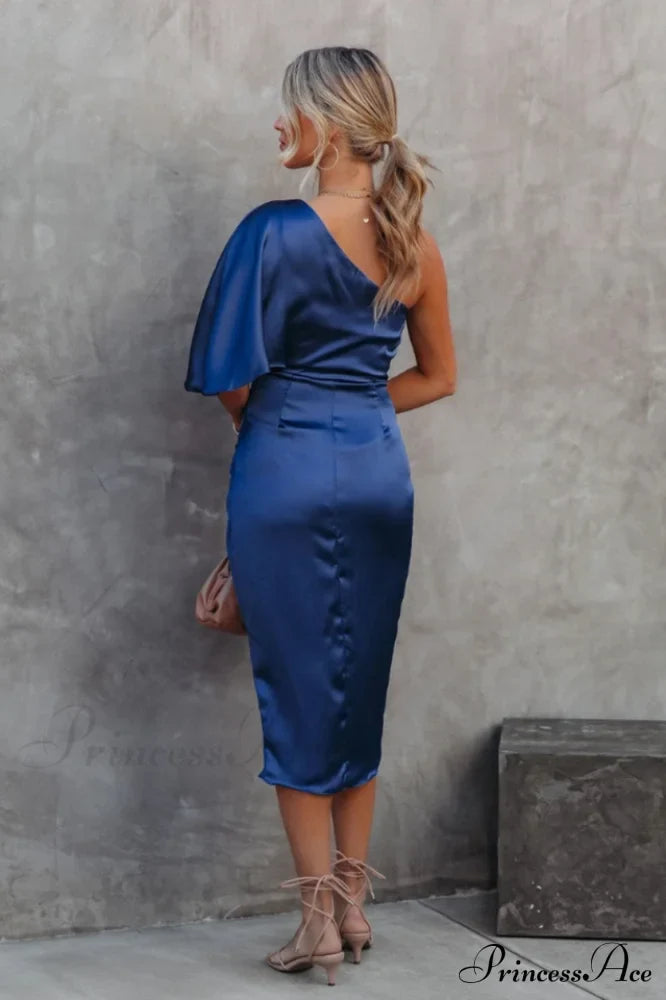 Kelly Satin Stylish Irregular Evening Dress image 13