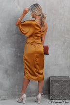 Kelly Satin Stylish Irregular Evening Dress image 8
