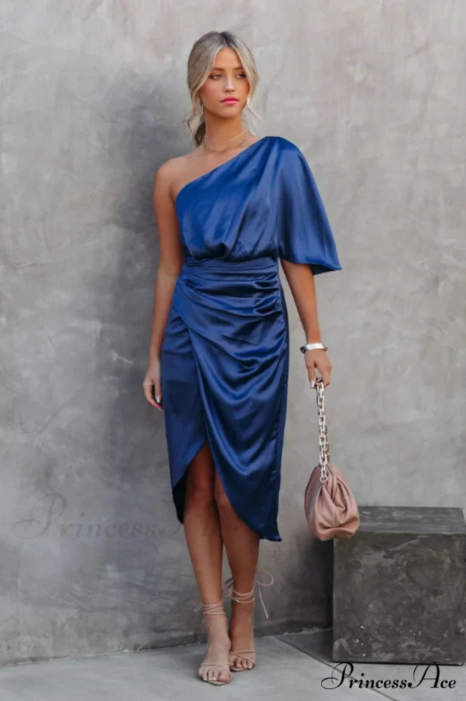 Kelly Satin Stylish Irregular Evening Dress image 10