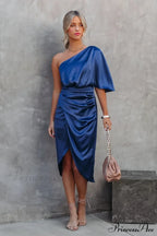 Kelly Satin Stylish Irregular Evening Dress image 10