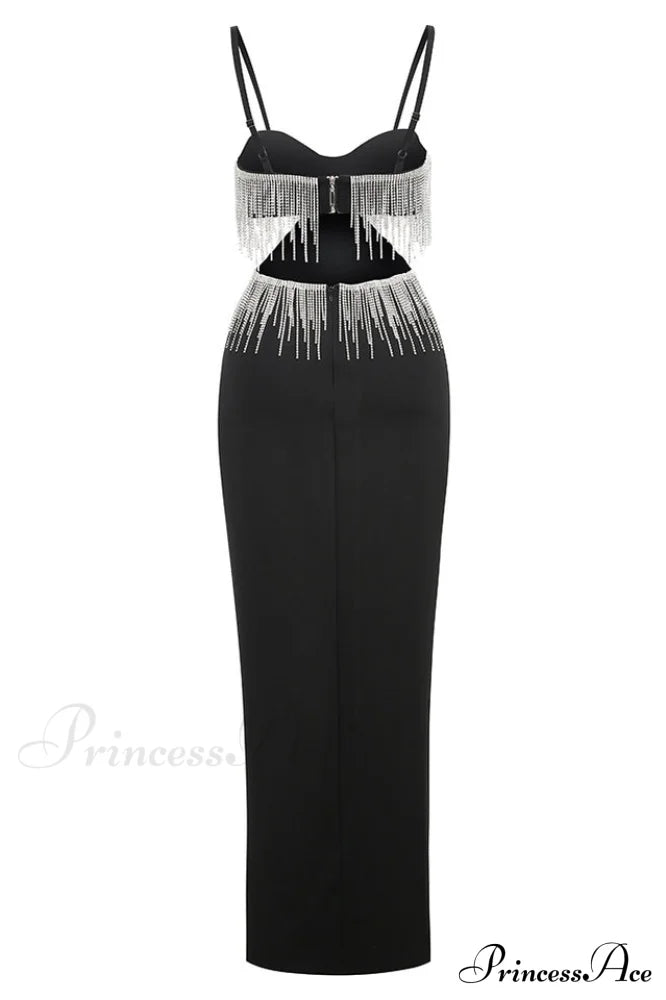 Keturah Crystal Stylish Embellished Midi Dress image 9