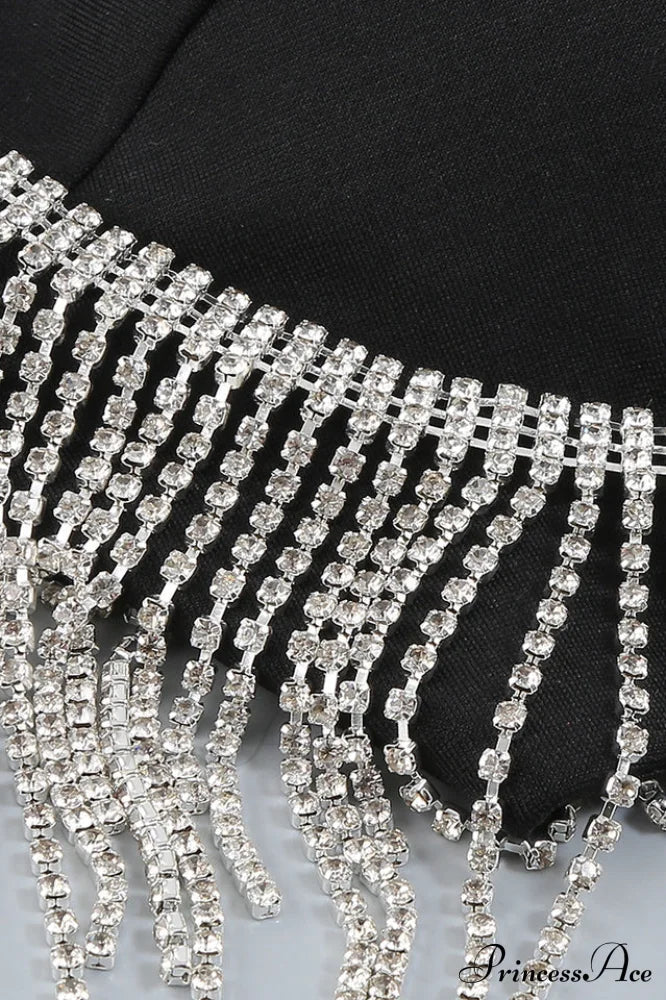 Keturah Crystal Stylish Embellished Midi Dress image 10
