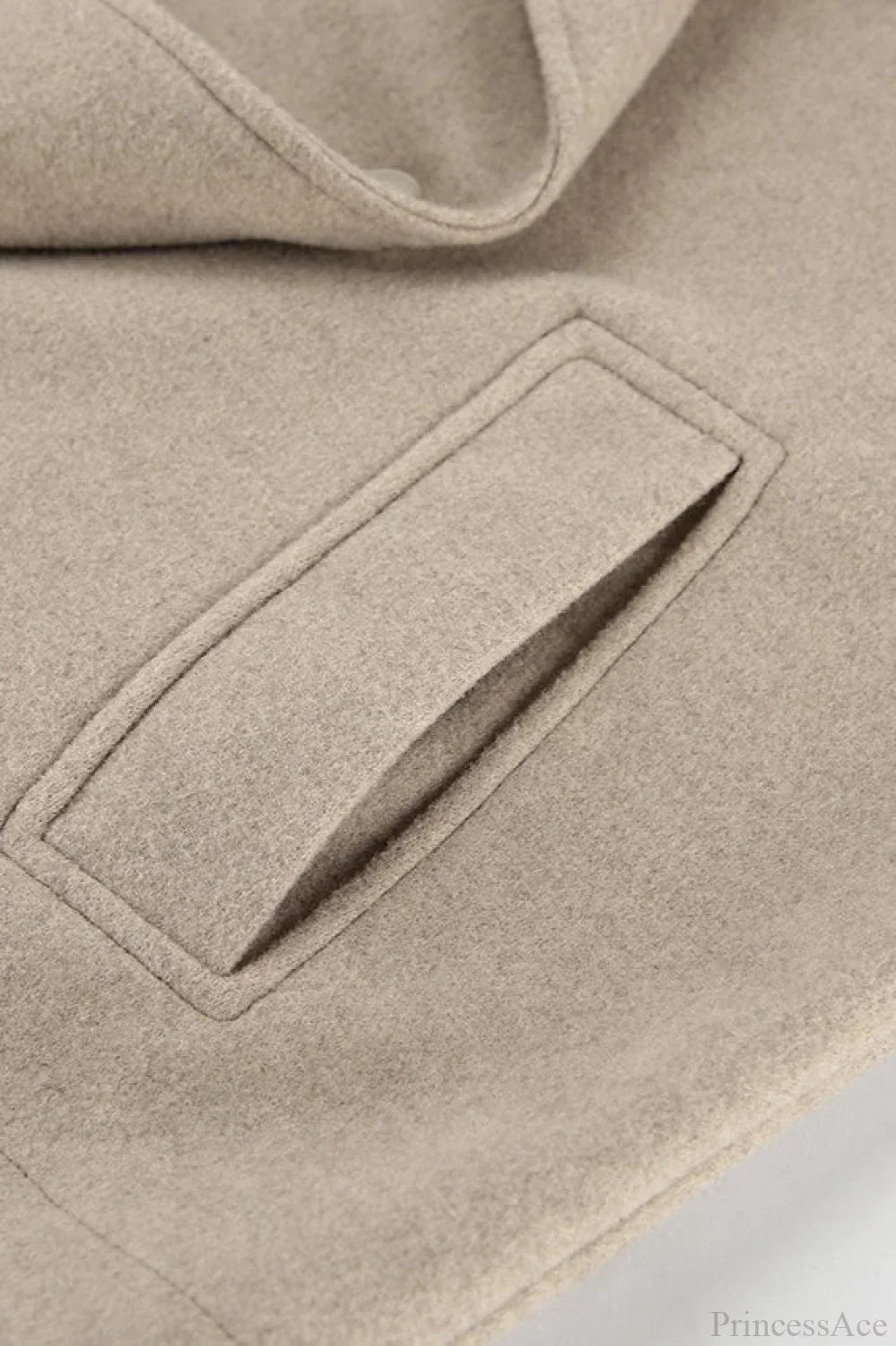 Khaki Wool Double Breasted Jacket image 4