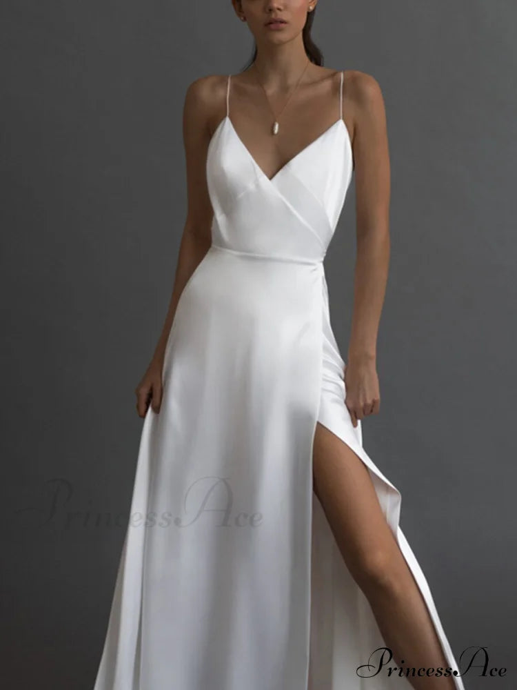 Kiara Satin Stylish High-Slit Mermaid Dress image 3