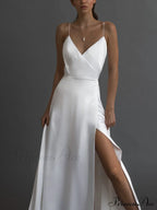Kiara Satin Stylish High-Slit Mermaid Dress image 3