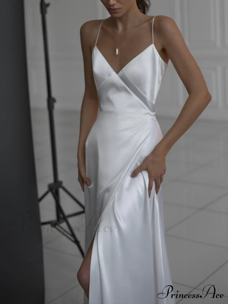 Kiara Satin Stylish High-Slit Mermaid Dress image 2