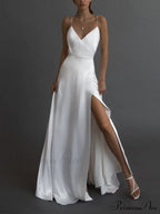 Kiara Satin Stylish High-Slit Mermaid Dress image 1