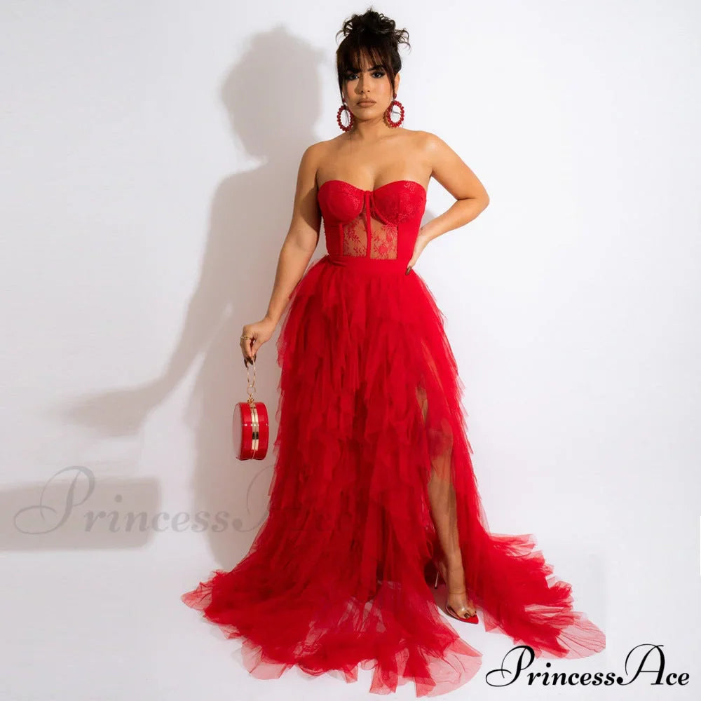 Kim Mesh Corset Charming Tulle Formal Dress image 4
