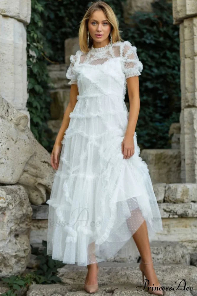 Kinley Ruched Ruffle Charming Hem Maxi Dress image 7