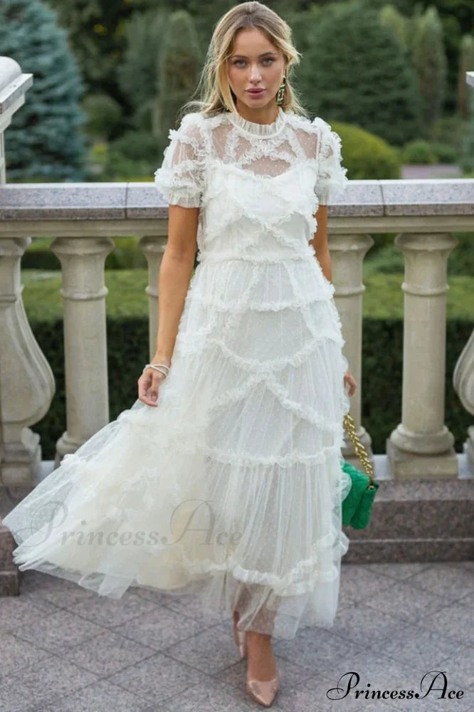 Kinley Ruched Ruffle Charming Hem Maxi Dress image 5