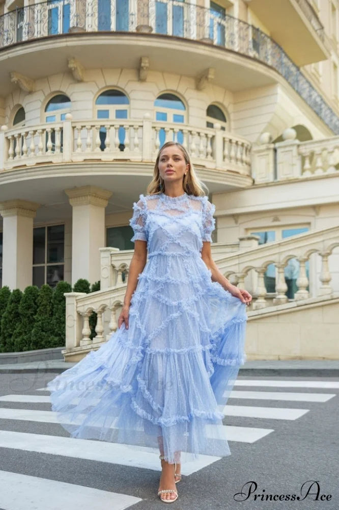 Kinley Ruched Ruffle Charming Hem Maxi Dress image 3