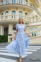 Kinley Ruched Ruffle Charming Hem Maxi Dress image 3