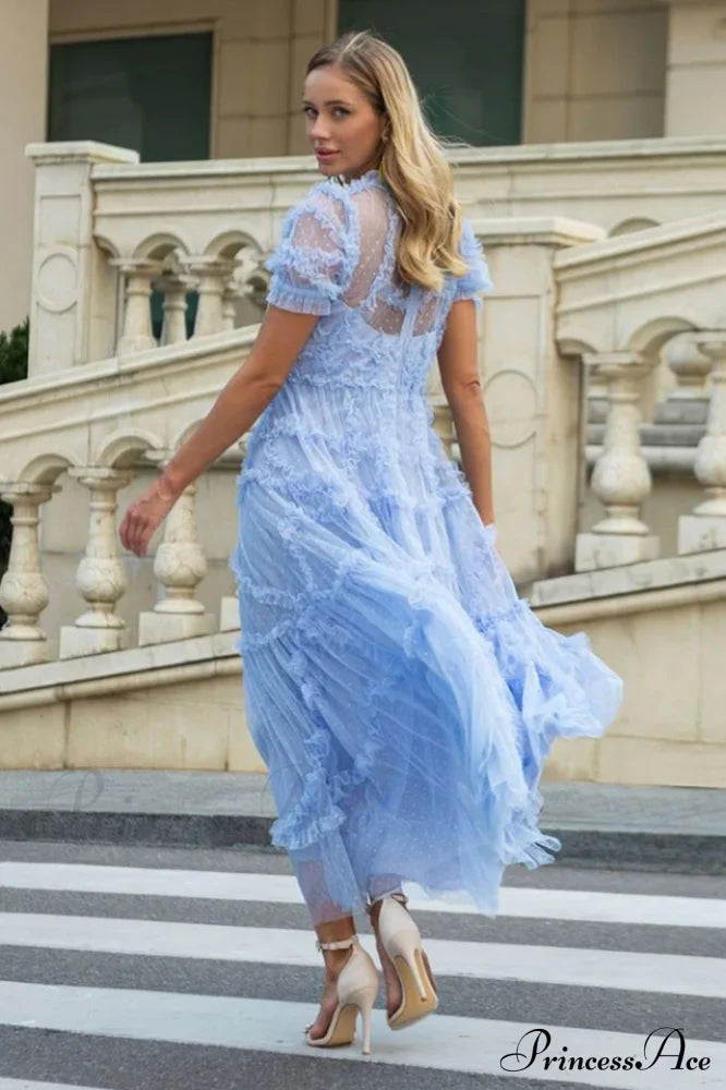 Kinley Ruched Ruffle Charming Hem Maxi Dress image 2