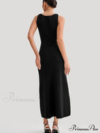 Knit Buttoned Stylish Midi Dress image 8