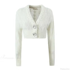 Knit Diamond Pink Cardigan image 7