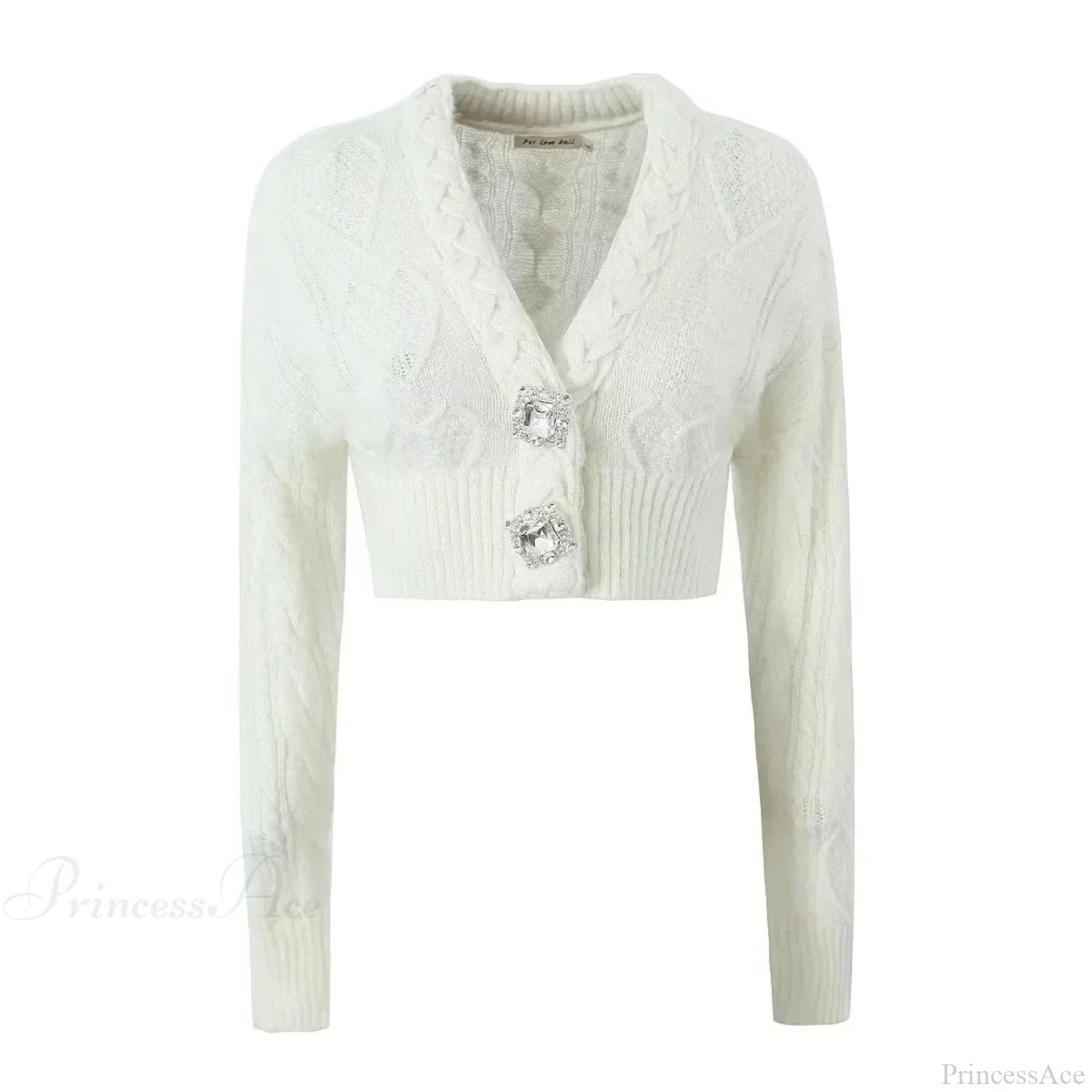 Knit Diamond Pink Cardigan image 7