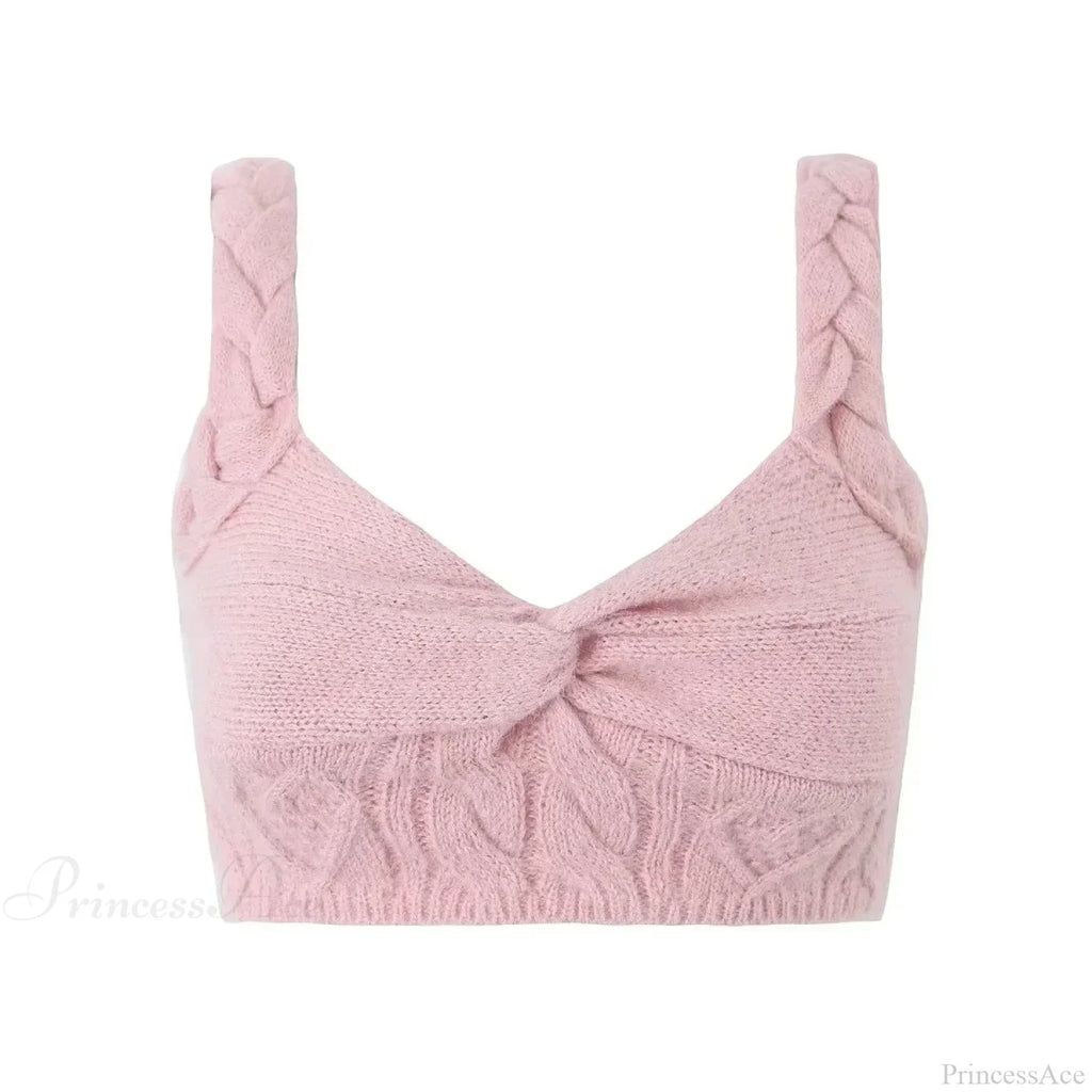 Knit Diamond Pink Cardigan image 4