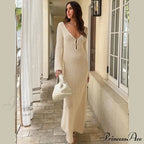 Knit Flare Stylish Long Sleeve Dress image 15