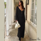 Knit Flare Stylish Long Sleeve Dress image 35