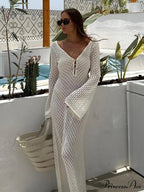 Knit Flare Stylish Long Sleeve Dress image 12