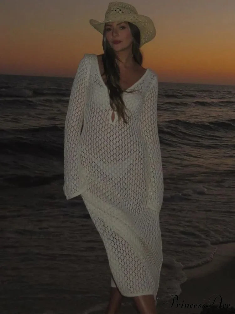 Knit Flare Stylish Long Sleeve Dress image 24