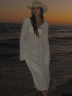Knit Flare Stylish Long Sleeve Dress image 24
