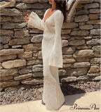Knit Flare Stylish Long Sleeve Dress image 16
