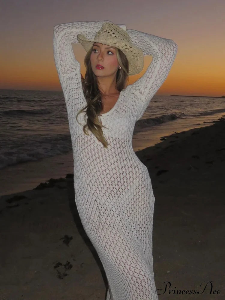 Knit Flare Stylish Long Sleeve Dress image 17