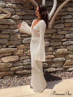 Knit Flare Stylish Long Sleeve Dress image 11