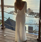 Knit Flare Stylish Long Sleeve Dress image 25