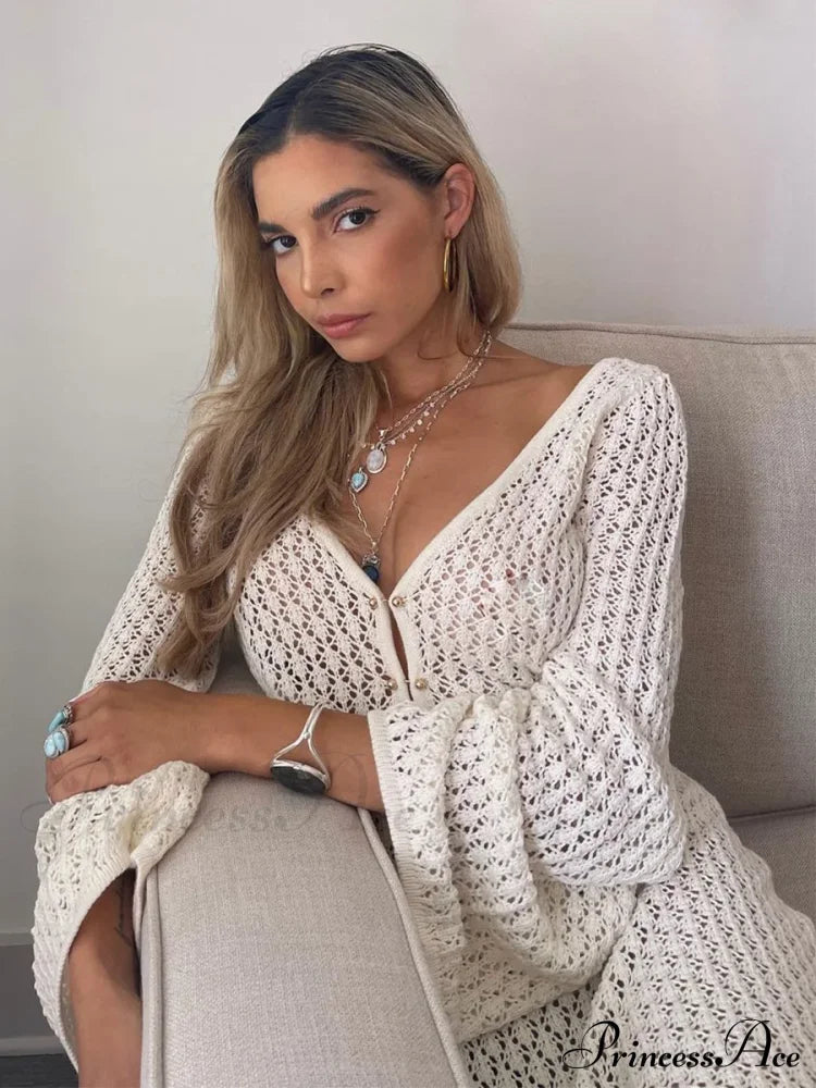 Knit Flare Stylish Long Sleeve Dress image 19